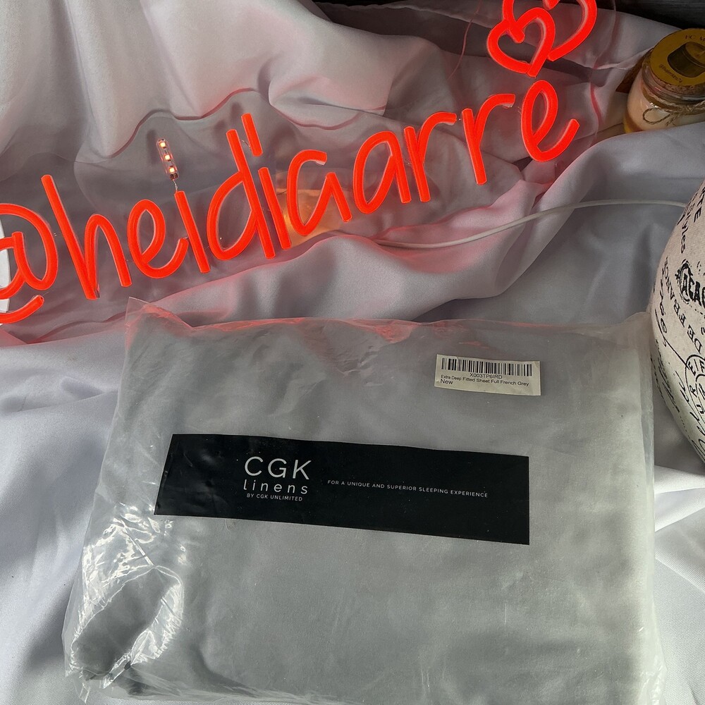★ CGK Linens Full Extra Deep Fitted Sheet French Grey Microfiber NIP NWOT